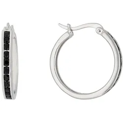 Paar Creolen VIVANCE "elegant design", silber (silber 925), Ohrringe, Damen, Silber 925 (Sterlingsilber)