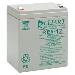 Yuasa Blei-Akku RE5-12FR Pb 12V / 5Ah 6-9 Jahresbatterie, Faston 6,3