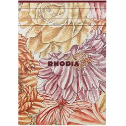 Rhodia Kollektion Orange Botanik, Notizblock A5, 70 Blatt liniert, elfenbein 90g - Blumenstrauß 120031C