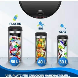 Kesser Automatik Sensor Mülleimer 30 l Silber