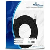 MediaRange Netzwerkkabel Patchkabel Cat6 bis 1GBit, RJ45, Schwarz 15m