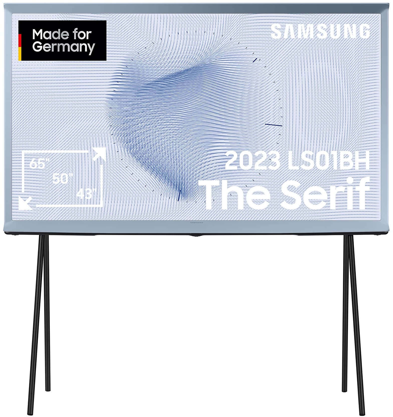 Samsung QLED The Serif 43 Zoll Fernseher (GQ43LS01BHUXZG, Deutsches Modell), Ikonisches Design, mattes Display, abnehmbare Standfüße, Smart TV [2023]