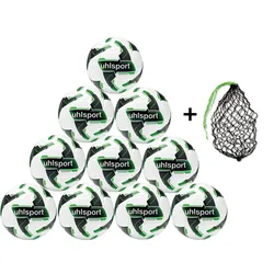 Uhlsport Fußball Soccer Pro Synergy -10er Ballpaket inkl Ballnetz