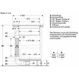 Siemens ED807HQ26E Induktionskochfeld mit Kochfeldabzug autark