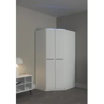 Priess Eckkleiderschrank PRIESS "Barcelona Kleiderschrank Ecklösung Raumwunder", weiß, B:95cm H:193cm T:95cm, Holzwerkstoff, Schränke, Eckkleiderschrank, in 2 Tiefen Schrank Eckschrank Garderobe