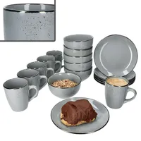 Mambocat Lucca Frühstücksset 18-tlg. grau