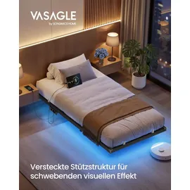 VASAGLE Bettgestell 90 x 200 cm Schwarz