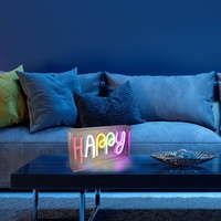 JUST LIGHT. LED-Tischleuchte Neon Happy, USB