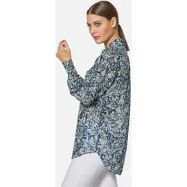 Madeleine Hemdbluse mit Unikat-Print Blau 48