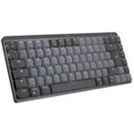 Logitech MX Mechanical Mini Grafit, Linear-Switches (Leise), DE-Layout (Qwertz), Logi Bolt Adapter, Bluetooth, USB-C, Unterstützt von Logi Options+