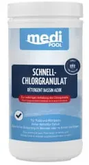 mediPOOL Schnell-Chlorgranulat, sofortige Wirkung 0501001MP , 1000 g - Dose