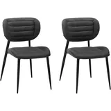 omg design Esszimmerstuhl OMG DESIGN "Rikki", grau (anthracit, schwarz), B:52cm H:84cm T:62cm, Stühle, Esszimmerstuhl, bequemer Polsterstuhl in modernen Farben