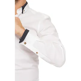 Gipfelstürmer Hemd 420006-3536 in weiß-anthrazit | Gr.: 3XL