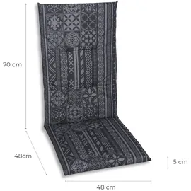 GO-DE Hochlehner-Auflage 118 cm x 48 cm x 5 cm, grau, anthrazit
