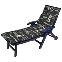 Sonnenliegen Polsterauflage "Lifestyle" - 195 x 60 cm - Universal Kissen für Gartenliegen - Liegestuhl Auflage Deckchair Liegekissen Liegenauflage
