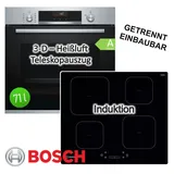 Bosch Herdset Bosch Backofen EcoClean mit Indesit Induktionskochfeld Booster autark 60 cm