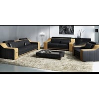 JVmoebel Sofa Sofa Sofagarnitur 3+2 Sitzer Set Design Polster Couch Modern Couchen, Made in Europe gelb|schwarz