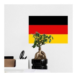 Wall-Art Wandtattoo Fußball Deutschland Fahne (1 St) bunt 80 cm x 56 cm x 0,1 cm