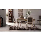 Tisch Echtes Holz Klassische Barock Antik Stil Esstisch Tisch Echtes Holz - Weiß