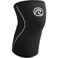 Rehband Rx Kniebandage - 1 Stück 5mm-Bandage zur Unterstützung der Knie - Stabilisiert Gelenk & Muskulatur - Ideal für Sport, Kraftsport, Training, Farbe:Schwarz, Größe:L