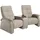 exxpo - sofa fashion Couch Kunstleder 2-Sitzer Grau