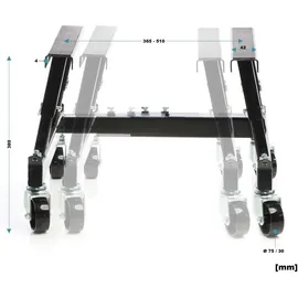 Wiltec Hebebühne Aluminium schwarz 680 kg