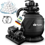 tillvex Sandfilteranlage schwarz 7.900 l/h