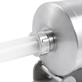 Biowin Browin 311003 Waagerechter Wurstfüller 3 kg, Wurstmaschine Wurstfüllmaschine Manuell, Edelstahl, Silber | Silber