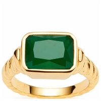 LEONARDO Fingerring »Ring Susa, 023210, 023211, 023212«, mit Kristallglas LEONARDO gelbgoldfarben-smaragd + smaragd