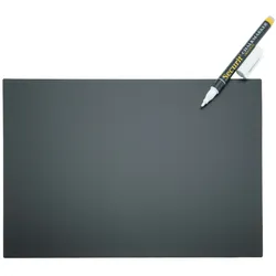 Securit® Kreidetafel TAGs A4 inkl. 1 Securit® Kreidestift, 4 Spikes und 4 transparenten Haltern, 5er Set 29,7x21x0,1cm | 0,3kg