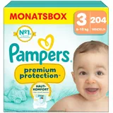 Pampers Premium Protection Gr. 3 (6-10 kg) 204 St.