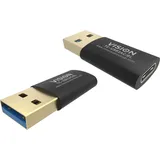 Vision USB-C auf USB-A Adapter 3,00 m Schwarz