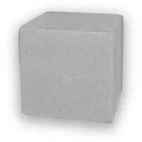 Betten-ABC KUBI Sitzhocker Sitzwürfel Bodenkissen Fußhocker 40x40x40 cm fünf Farben Wohnzimmer, Kinderzimmer, Gästezimmer oder Flur (Farbe: Hellgrau)