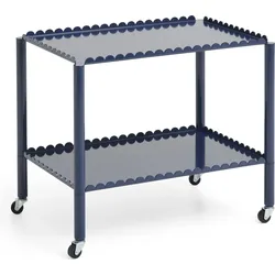 Arcs Tabellen auf Rädern niedrig blau