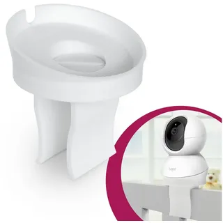 mobilefox Babyphone Halterung Halter Bett passend für TP-Link Tapo C200 C210 Überwachungskamera Innenbereich Weiß