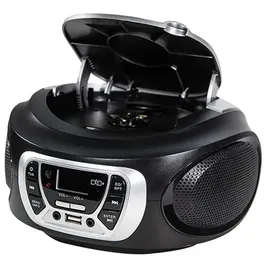 Trevi CMP 510 DAB Digital 3 W DAB, DAB+, Fm Black Mp3 Playback - 108 MHz, 174.928 - 239.2 MHz, Player, CD Boombox Radio DAB/DAB+ mit RDS, USB, AUX-IN, Kopfhörerbuchse, Schwarz