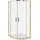 Beliani JUKATAN Duschkabine mit Schiebetür 90 x 185 cm Gold Sicherheitsglas