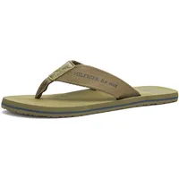 Tommy Hilfiger Herren Flip Flops Beach Sandal Zehentrenner, Grün (Army Green), 40