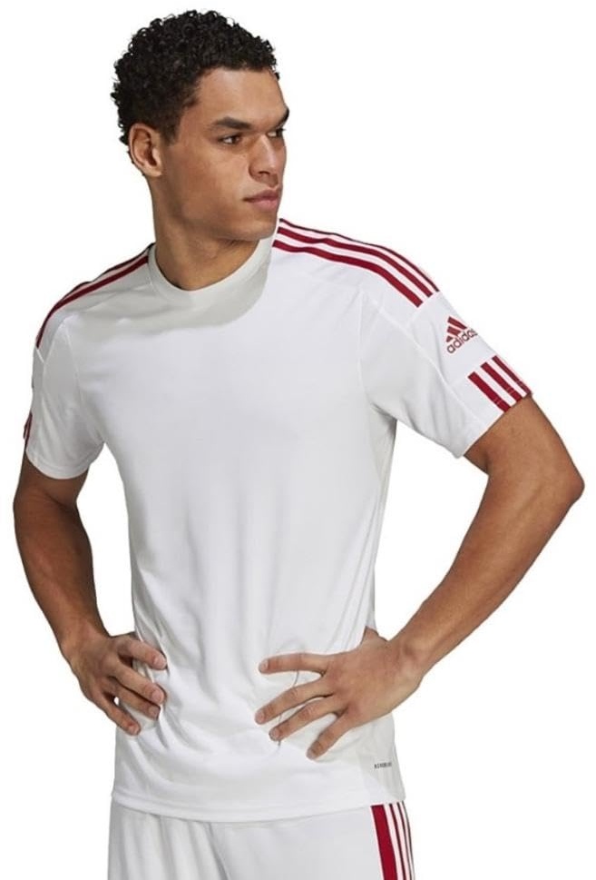Adidas Herren Squadra 21 Jersey SS T-Shirt, white/team power red, XS