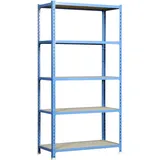 Proregal Schwerlastregal Mid Muli HxBxT 150 x 110 x 50 cm 4 Fachböden Fachlast 200 kg Grau