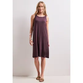 STREET ONE Shirtkleid Midi Unifarben Rot 46