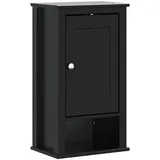 vidaXL Bad-Wandschrank BERG Schwarz 40x27x71,5 cm Massivholz Kiefer