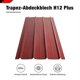 bravo the smart solution Trapezblech 12 x Abdeckblech 125 x 45 cm 6,75 m2 Stärke 0,3 mm Rot