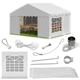 Partyzelt 3x3 Pavillon Bierzelt Festzelt Gartenzelt Vereinszelt weiß PE