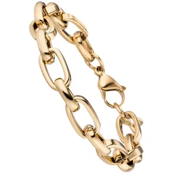 Armband JOBO "Statement", gold (goldfarben), Armbänder, Edelstahl, Edelstahl goldfarben 22 cm