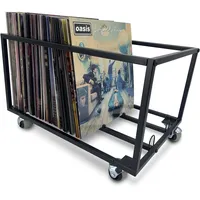 Regal display Schallplatten-Halter auf Rädern – für bis zu