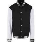 URBAN CLASSICS 2-tone College Sweat Basic Jacke Black / White L