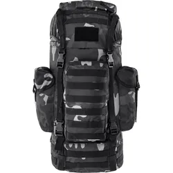 Rucksack BRANDIT "Brandit Accessoires Kampfrucksack Molle", Gr. one size, grün (schwarzcamo), Polyester, Rucksäcke