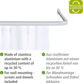Wenko Duschvorhangstange L-Form 0 x 0 cm silber
