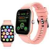 LQWELL Smartwatch Schlafmonitor für Damen Herren Smartwatch (5.1 cm/2.01 Zoll Full-Touch Zoll) mit Bluetooth-Anrufen, IP68 wasserdichte Fitnessuhr